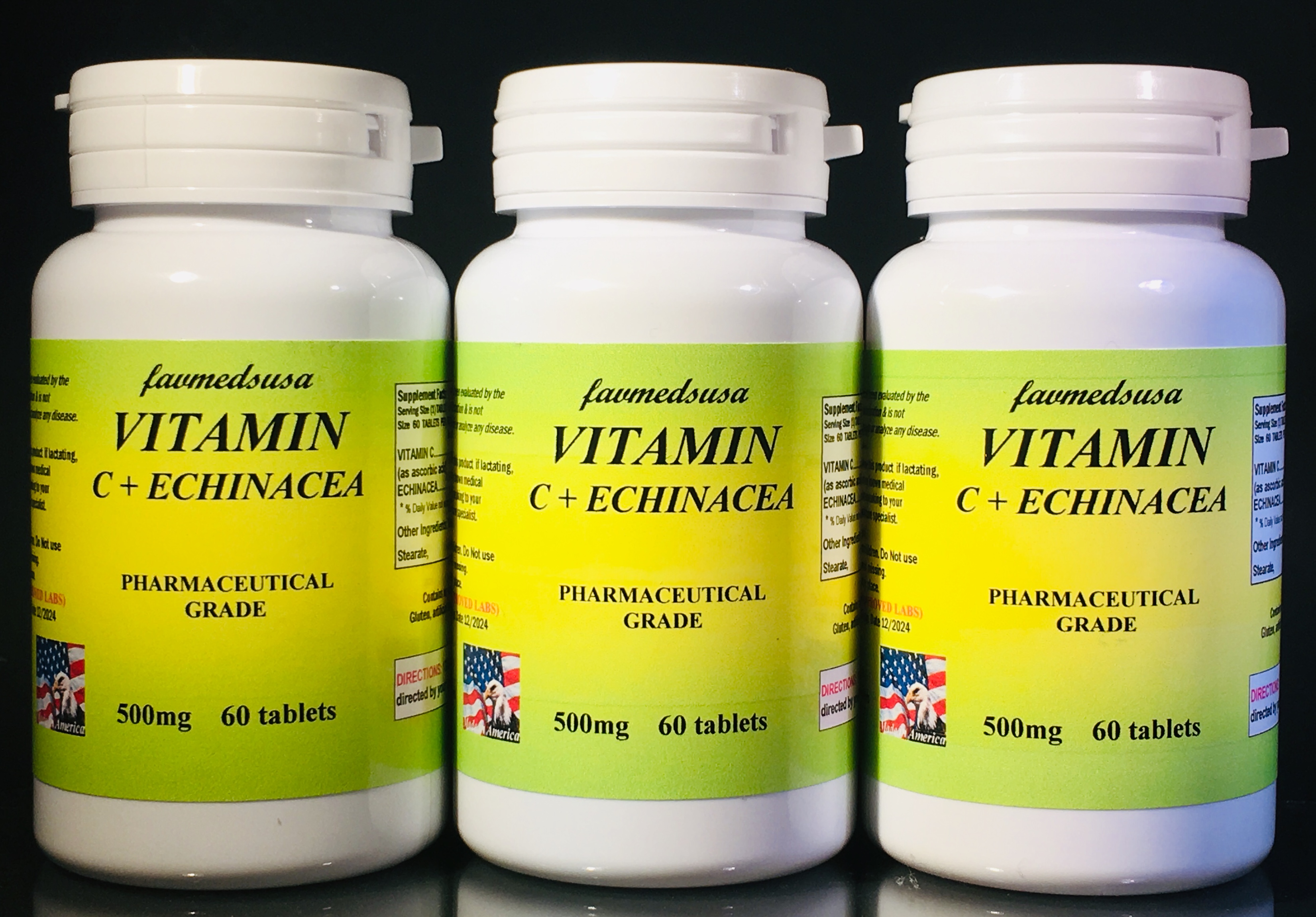 Vitamin C 500mg + Echinacea - 180 (3x60) tablets